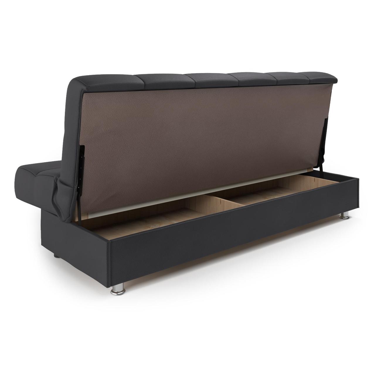 Диван Шарм-Дизайн книжка Гамма БП раскладной экокожа черный