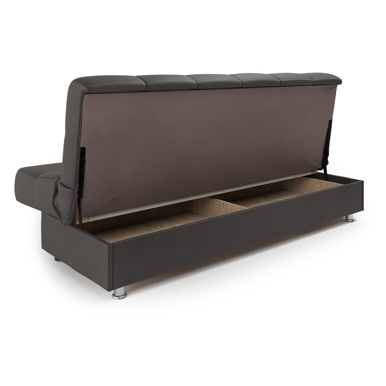 Диван Шарм-Дизайн книжка Гамма БП раскладной экокожа шоколад