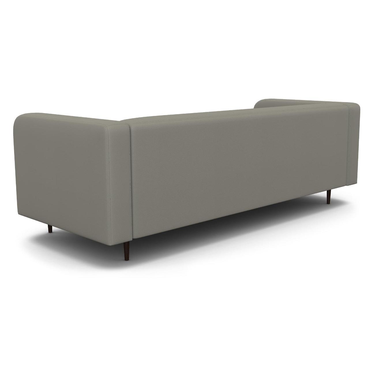 Диван Шарм-Дизайн офисный 3-х местный Акцент, прямой светло-серый