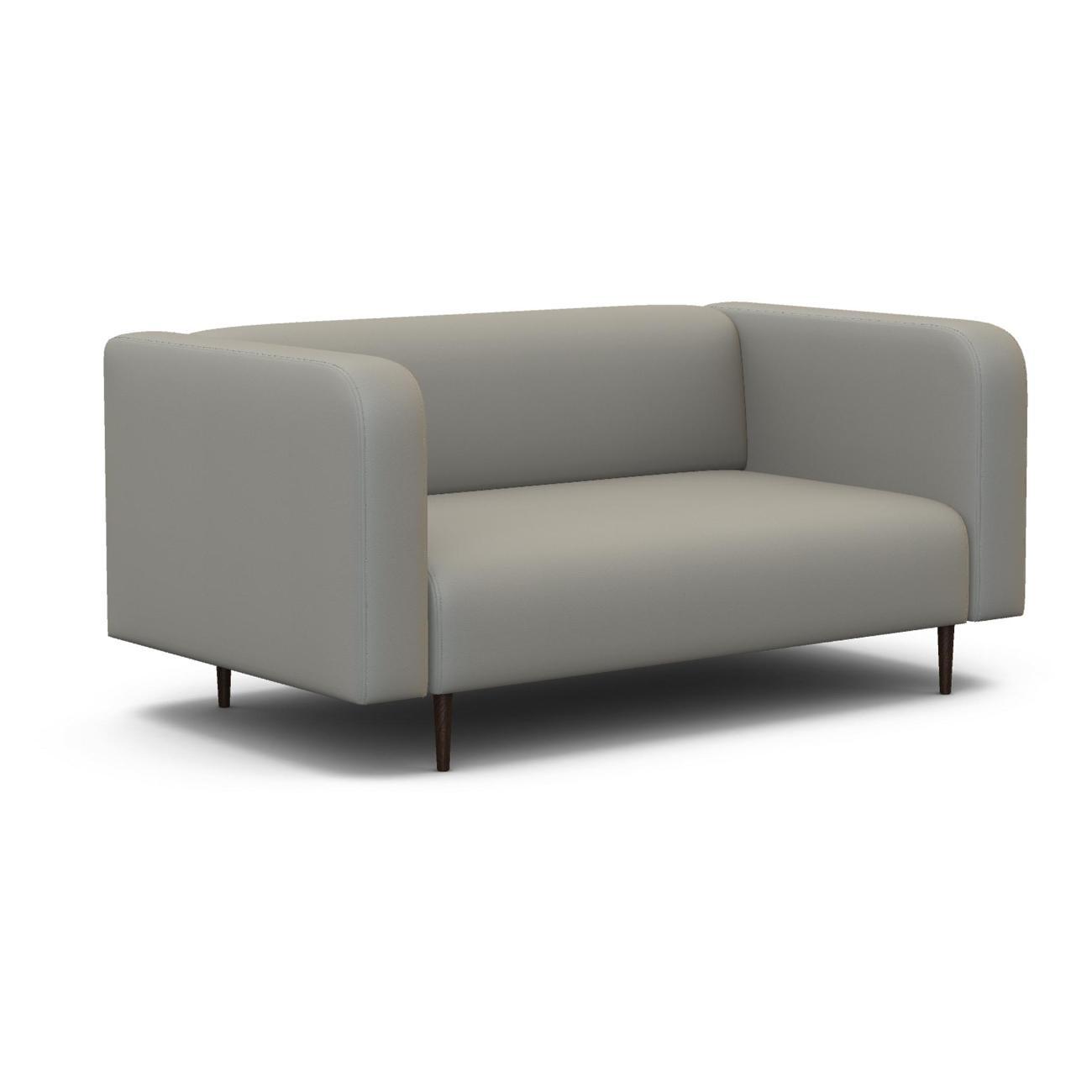 Диван Шарм-Дизайн офисный Акцент, прямой экокожа светло-серый