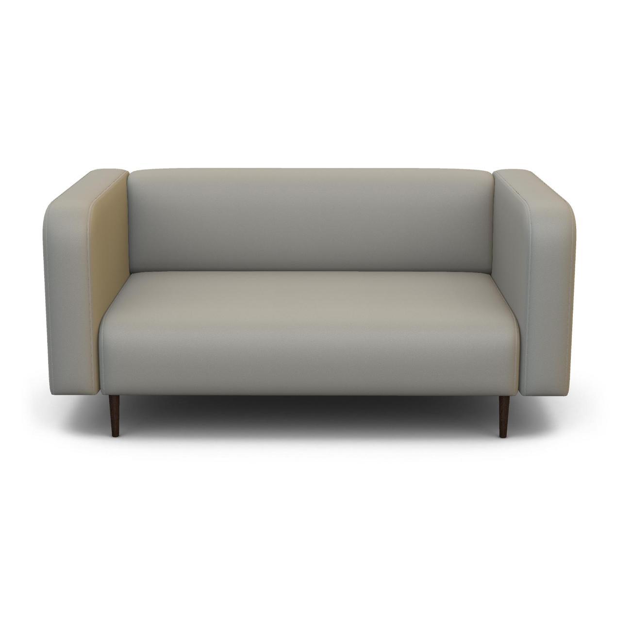 Диван Шарм-Дизайн офисный Акцент, прямой экокожа светло-серый