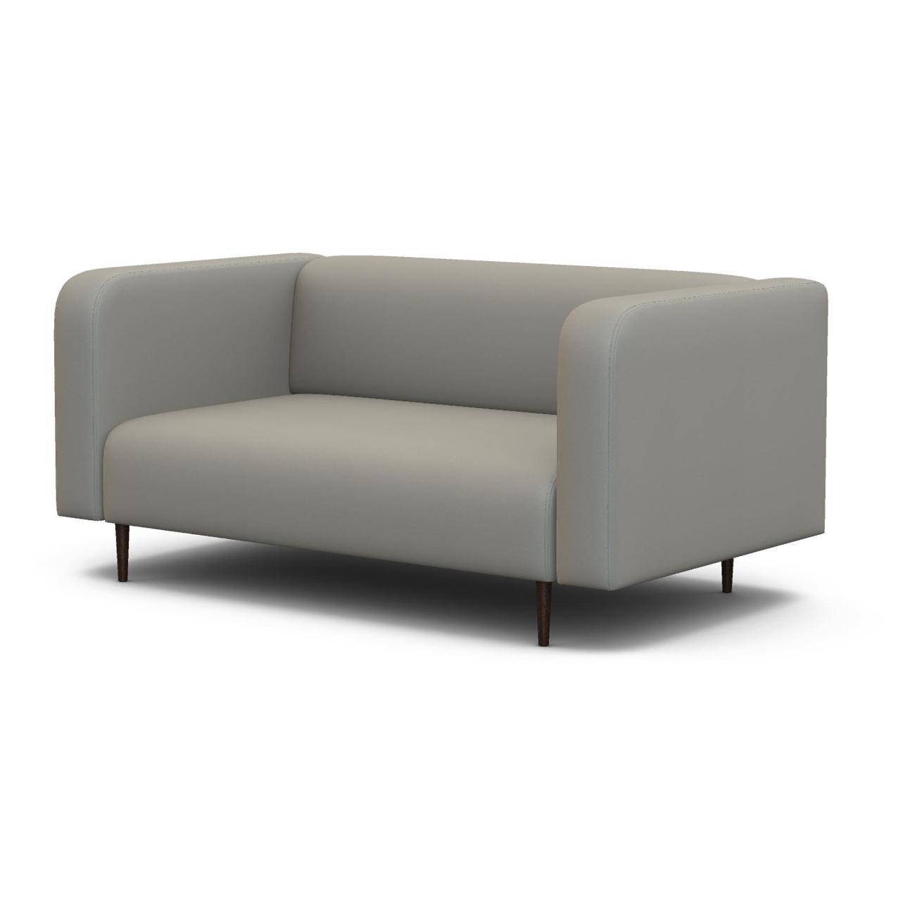 Диван Шарм-Дизайн офисный Акцент, прямой экокожа светло-серый