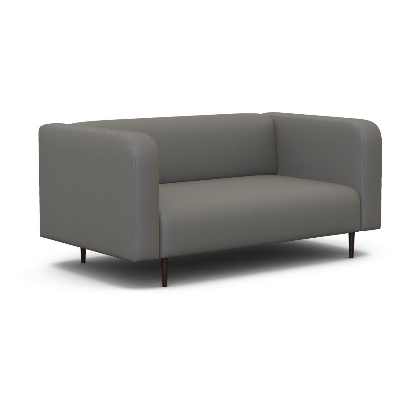 Диван Шарм-Дизайн офисный Акцент, прямой экокожа серый