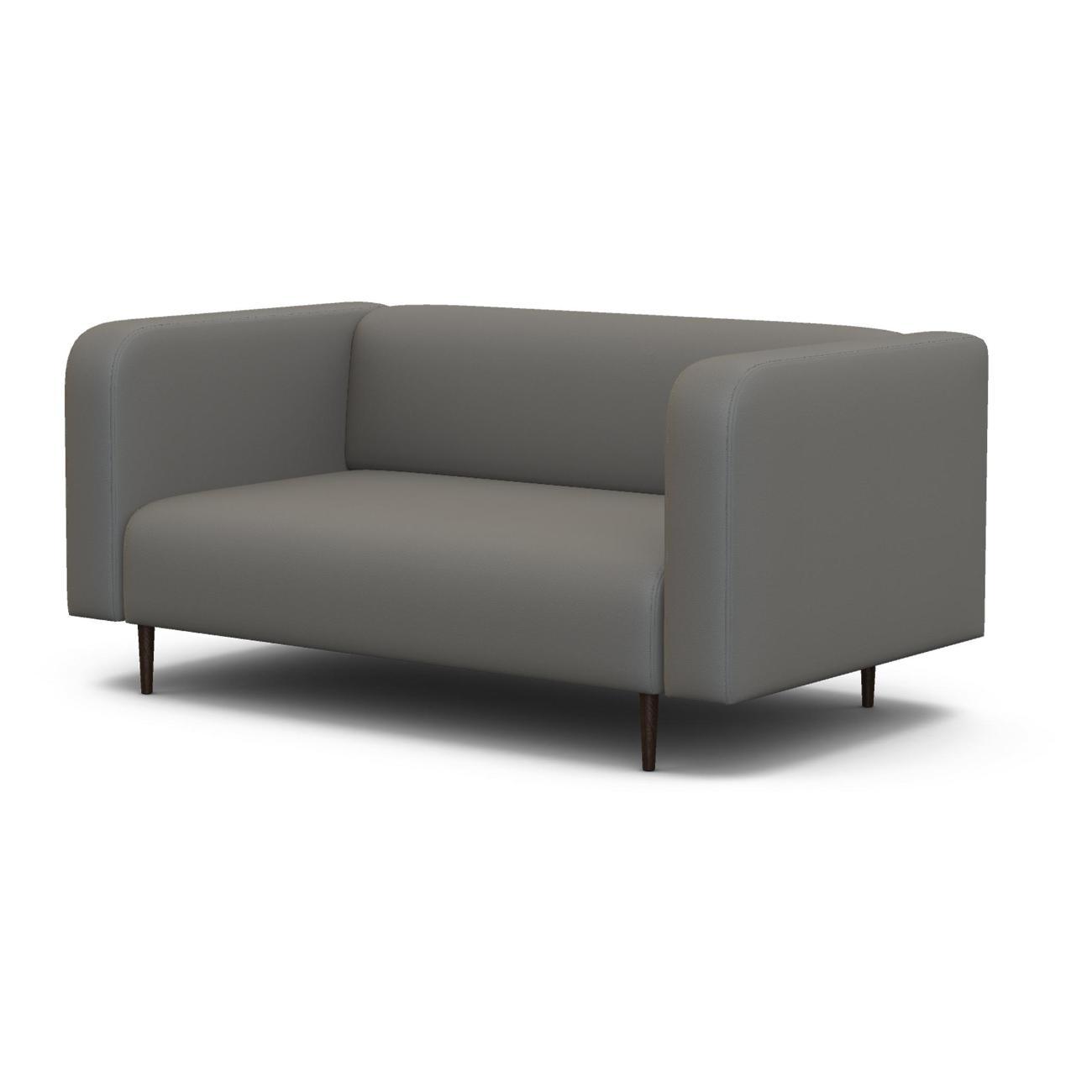 Диван Шарм-Дизайн офисный Акцент, прямой экокожа серый