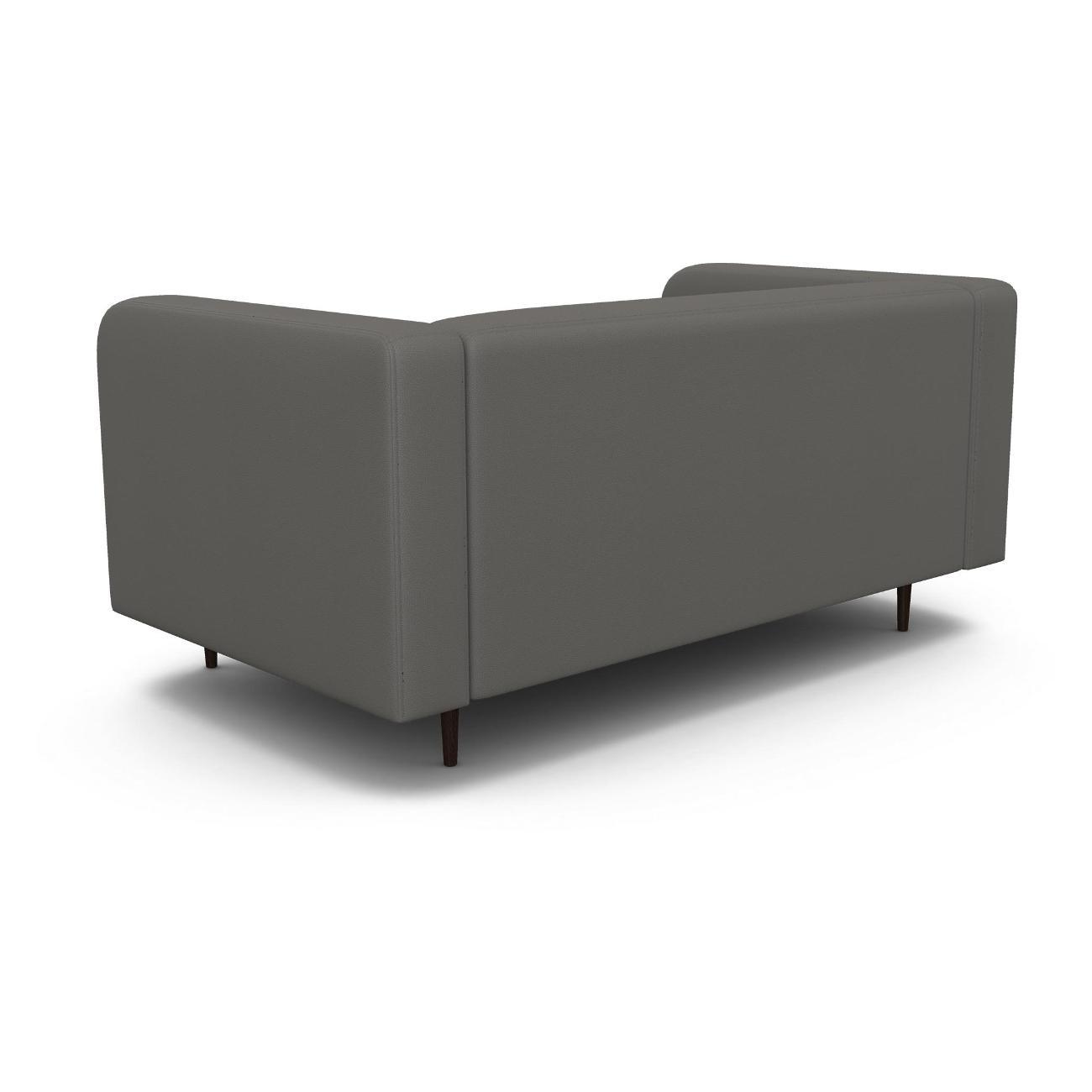 Диван Шарм-Дизайн офисный Акцент, прямой экокожа серый