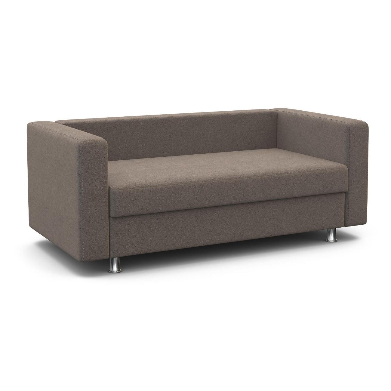 Диван Шарм-Дизайн офисный Бит, прямой серый велюр