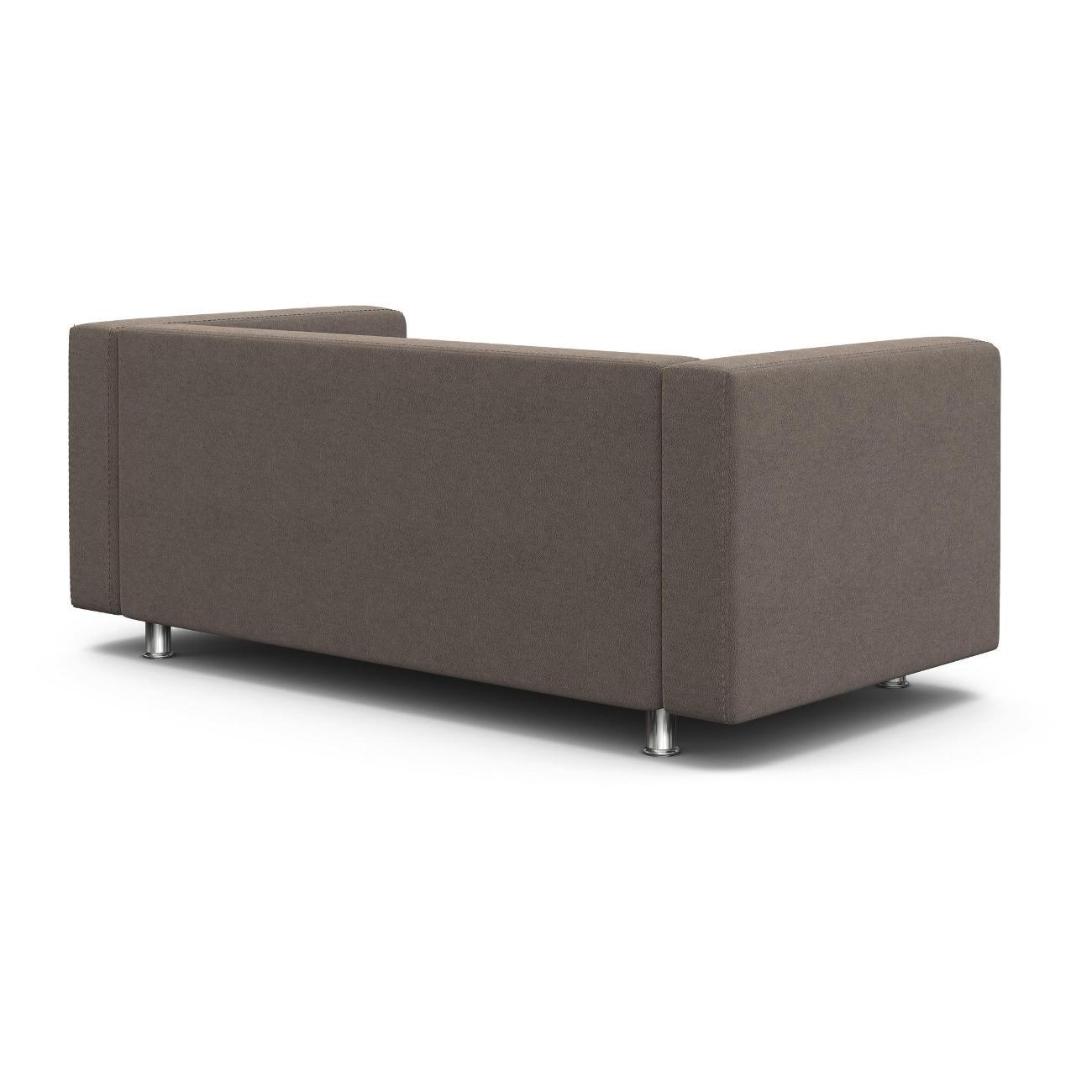 Диван Шарм-Дизайн офисный Бит, прямой серый велюр