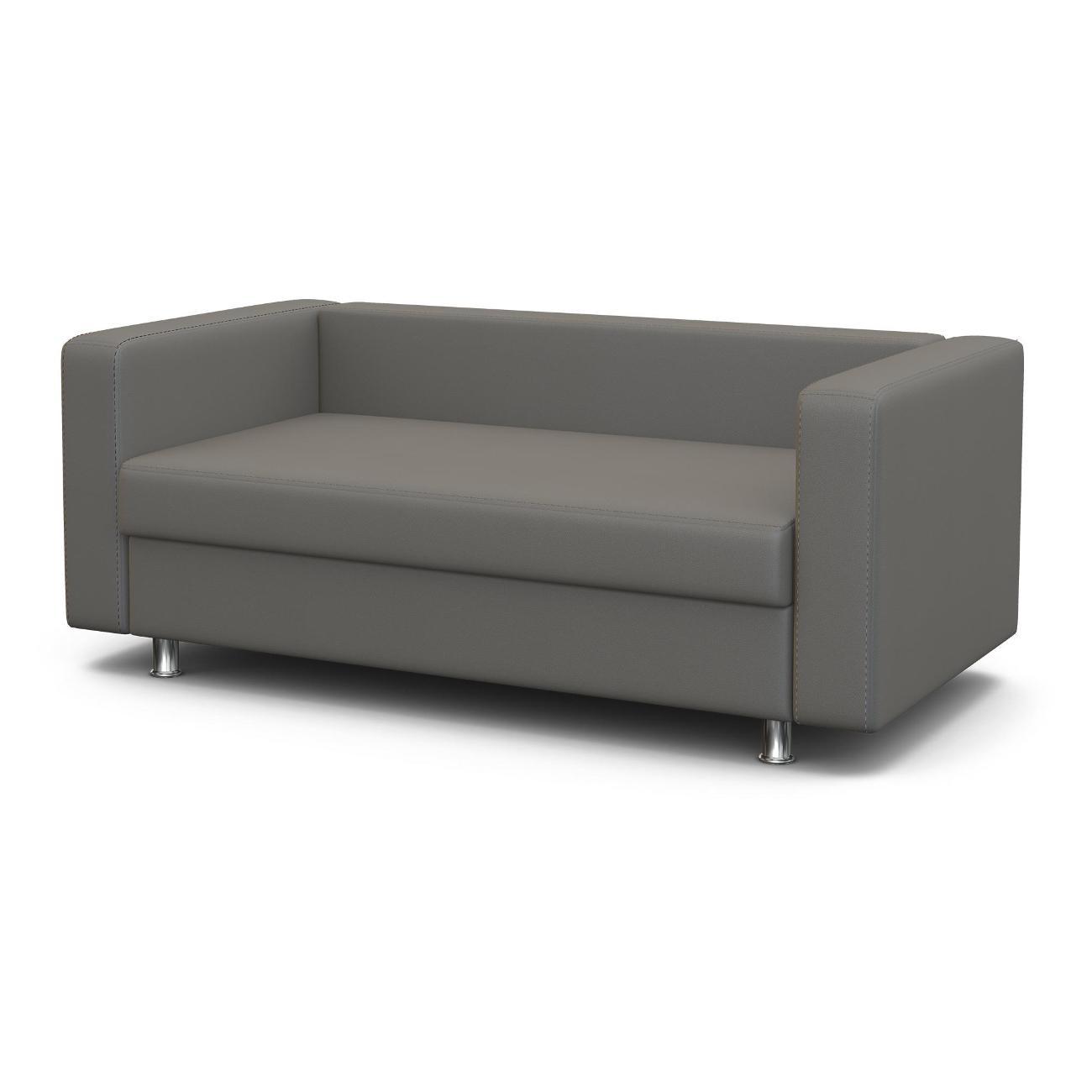 Диван Шарм-Дизайн офисный Бит, прямой экокожа серый