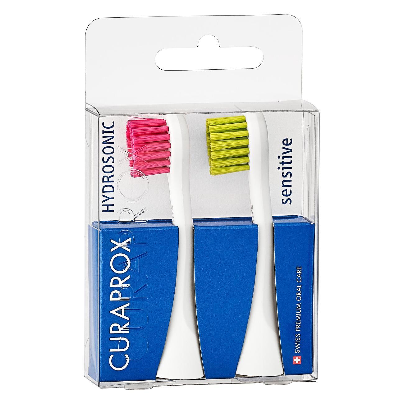 Насадка для электрической зубной щетки Curaprox Sensitive Magenta Green