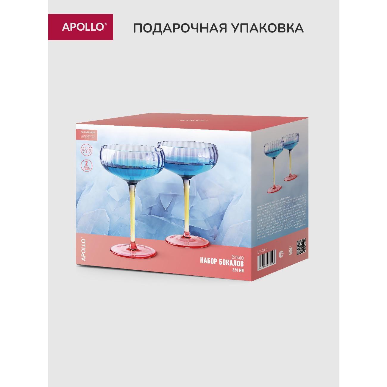 Набор бокалов Apollo 220 мл, 2 предмета