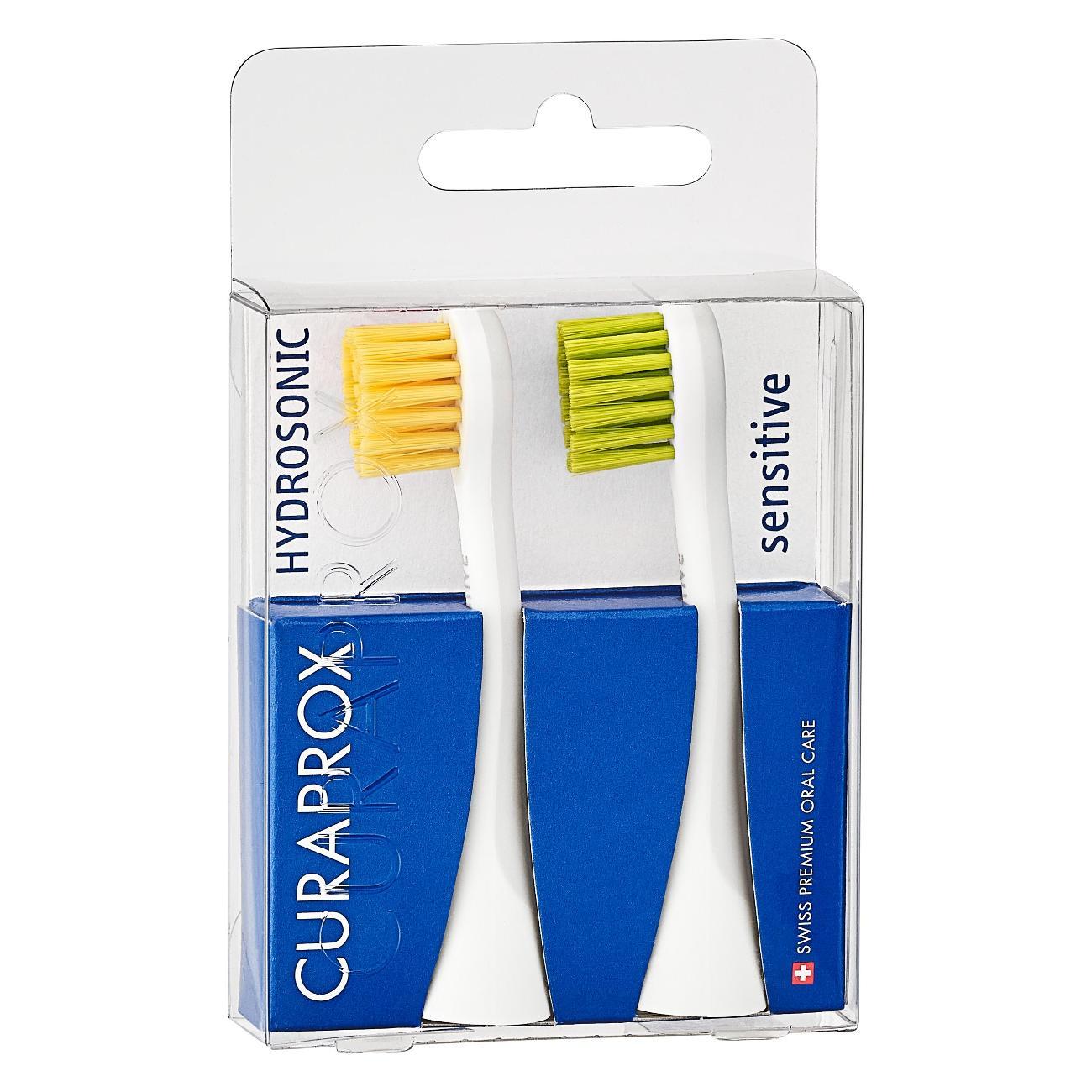 Насадка для электрической зубной щетки Curaprox Sensitive Yellow Green