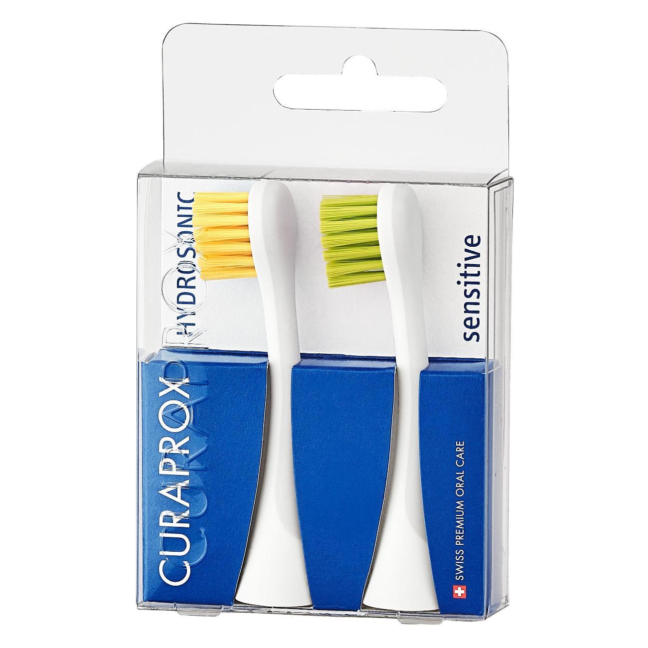 Насадка для электрической зубной щетки Curaprox Sensitive Yellow Green