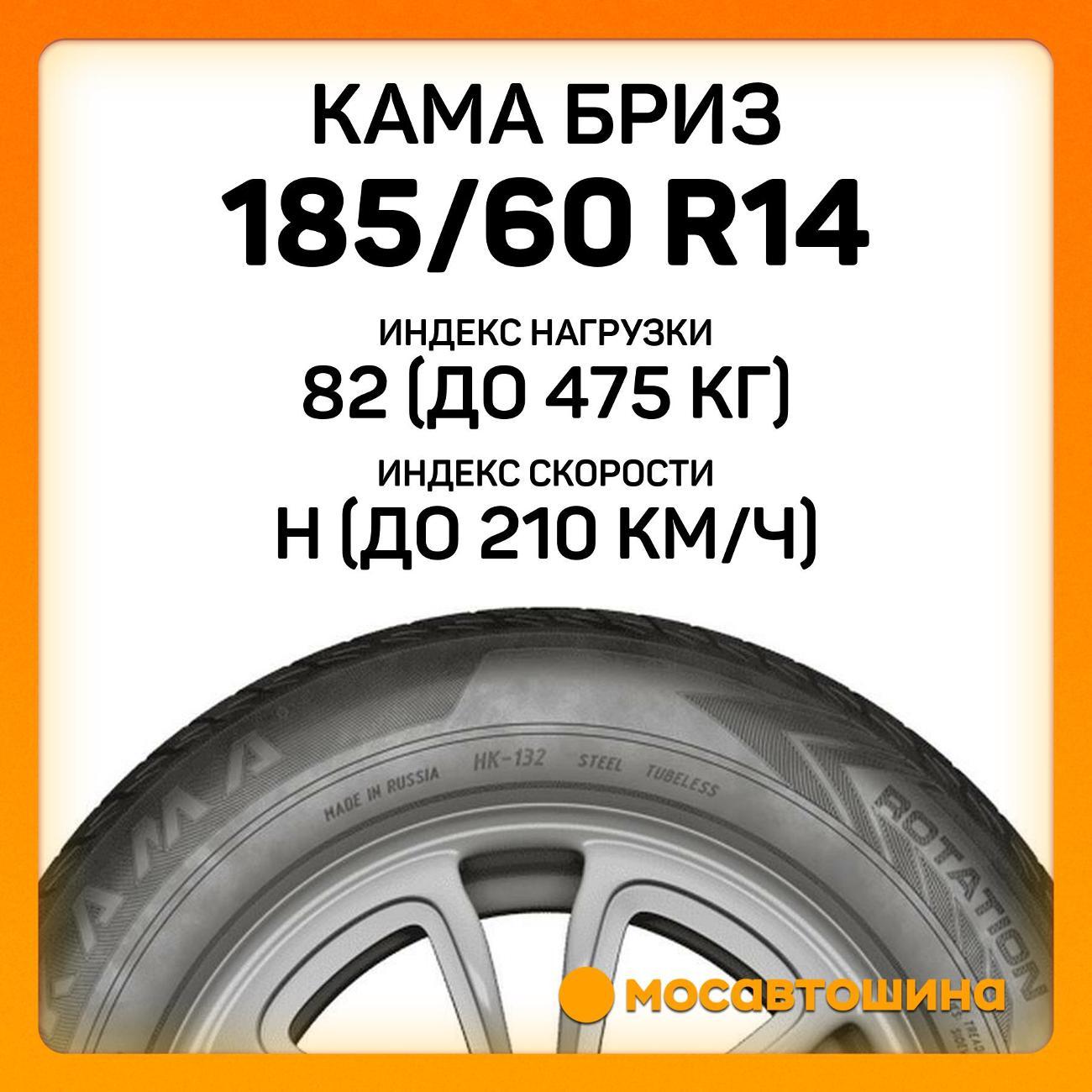 Шина автомобильная Кама Бриз (НК-132) 185/60 R14 82H
