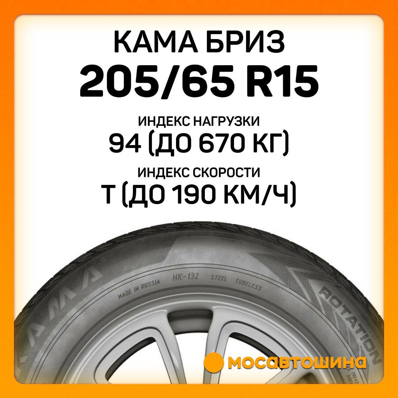 Шина автомобильная Кама Бриз (НК-132) 205/65 R15 94T