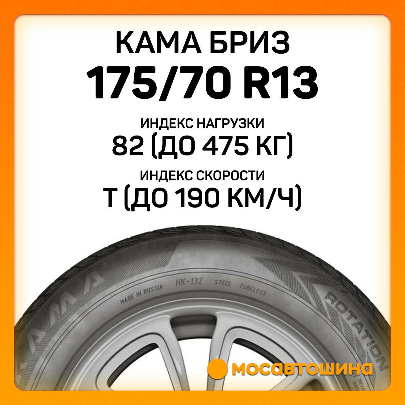 Шина автомобильная Кама Бриз (НК-132) 175/70 R13 82T