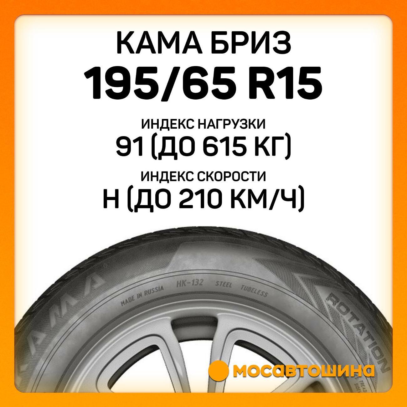 Шина автомобильная Кама Бриз (НК-132) 195/65 R15 91H