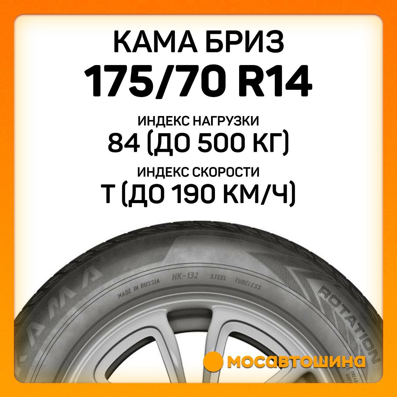 Шина автомобильная Кама Бриз (НК-132) 175/70 R14 84T