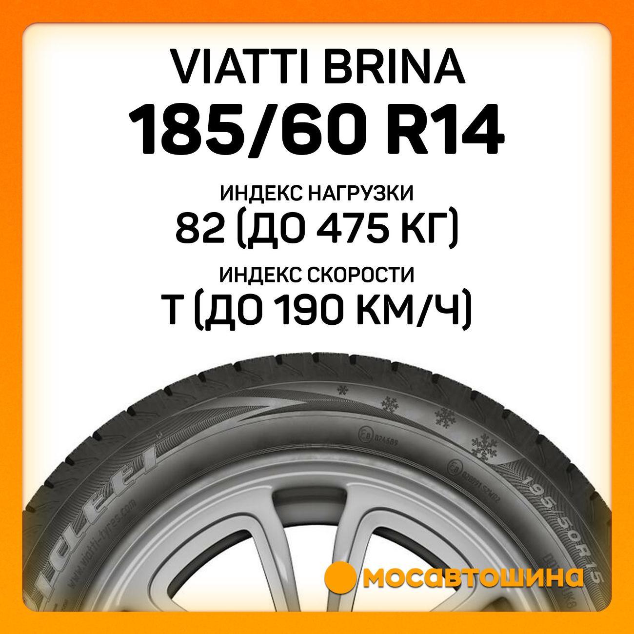 Шина автомобильная Viatti Brina 185/60 R14 82T