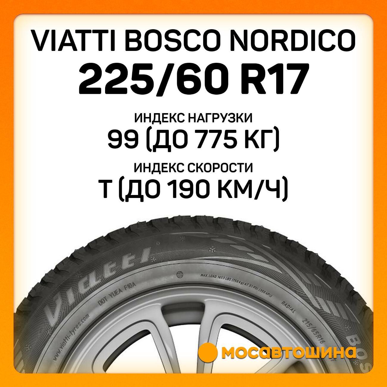 Шина автомобильная Viatti Bosco Nordico 225/60 R17 99T