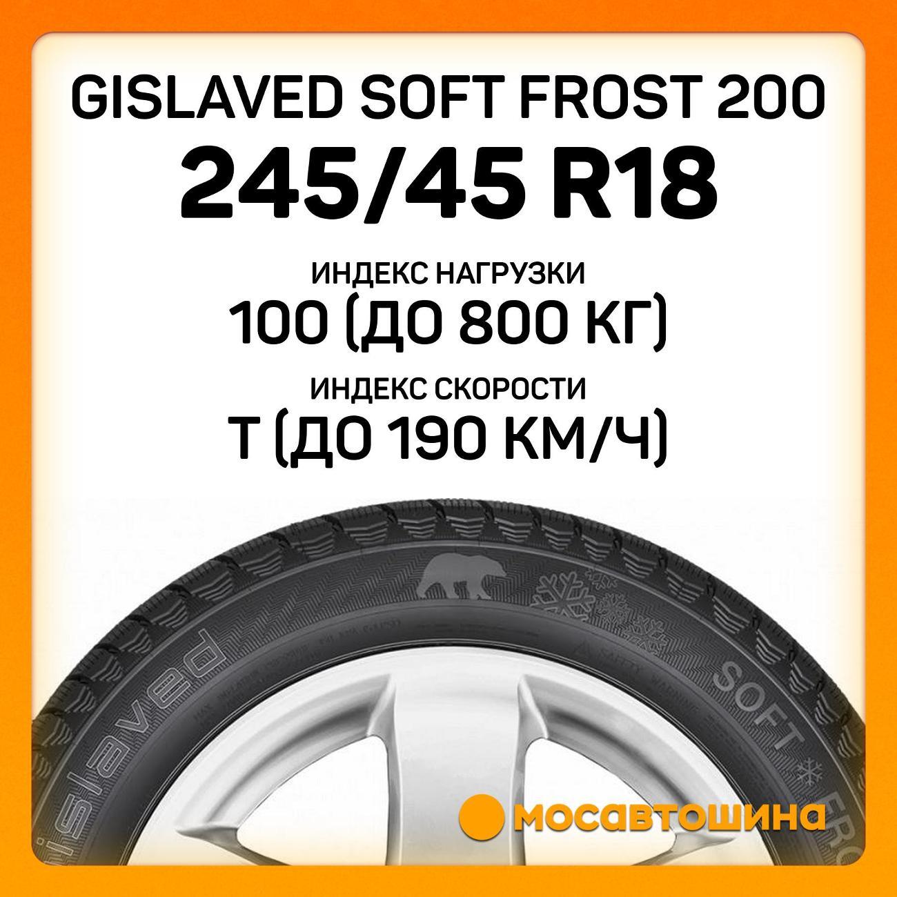 Шина автомобильная Gislaved Soft Frost 200 245/45 R18 100T XL