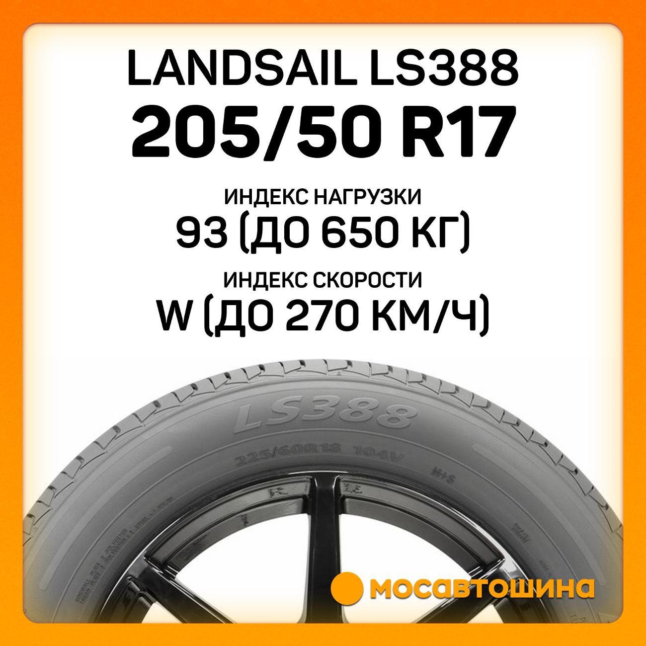 Шина автомобильная Landsail LS388 205/50 R17 93W