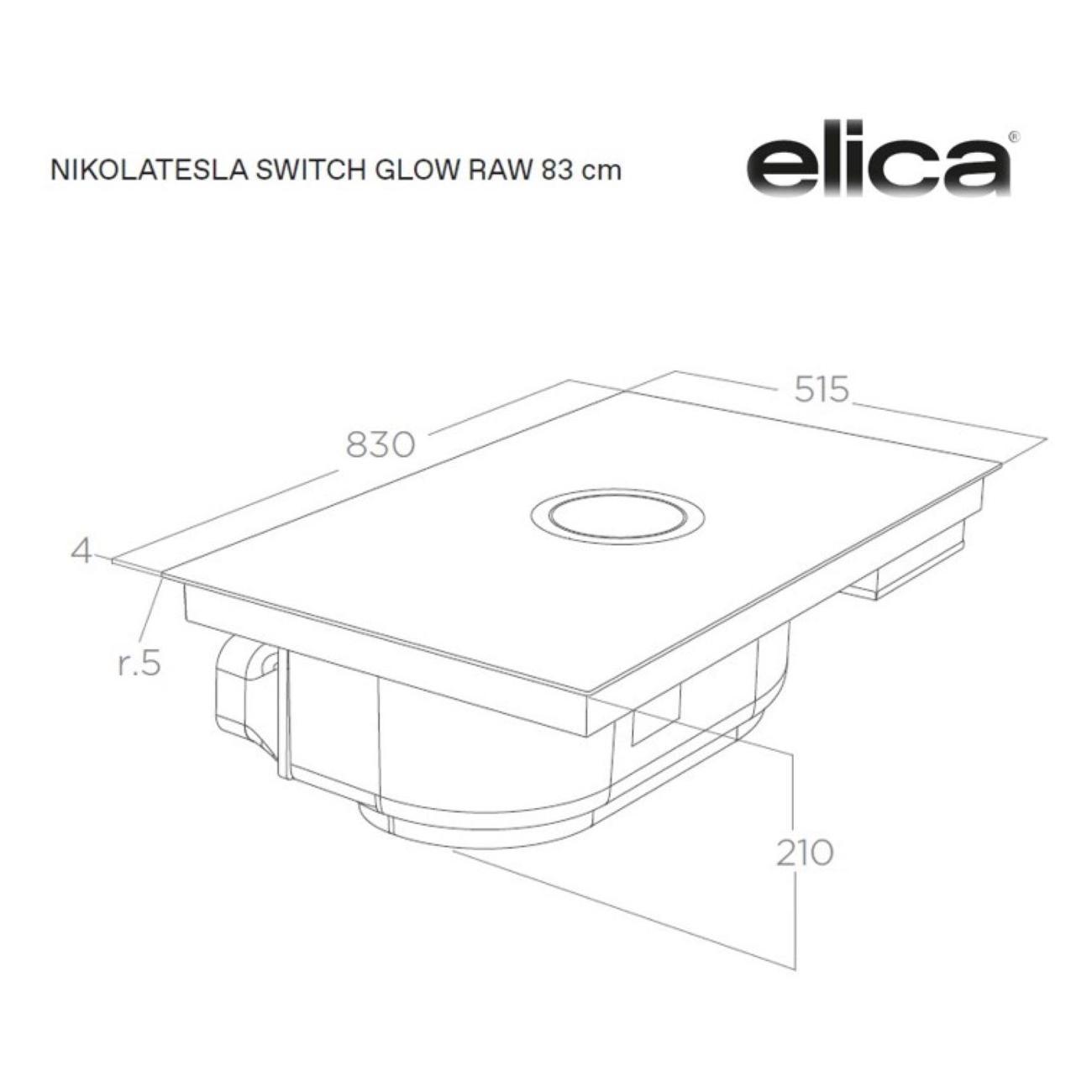 Варочная панель индукционная Elica NIKOLATESLA SWITCH GLOW RAW BR/A/83