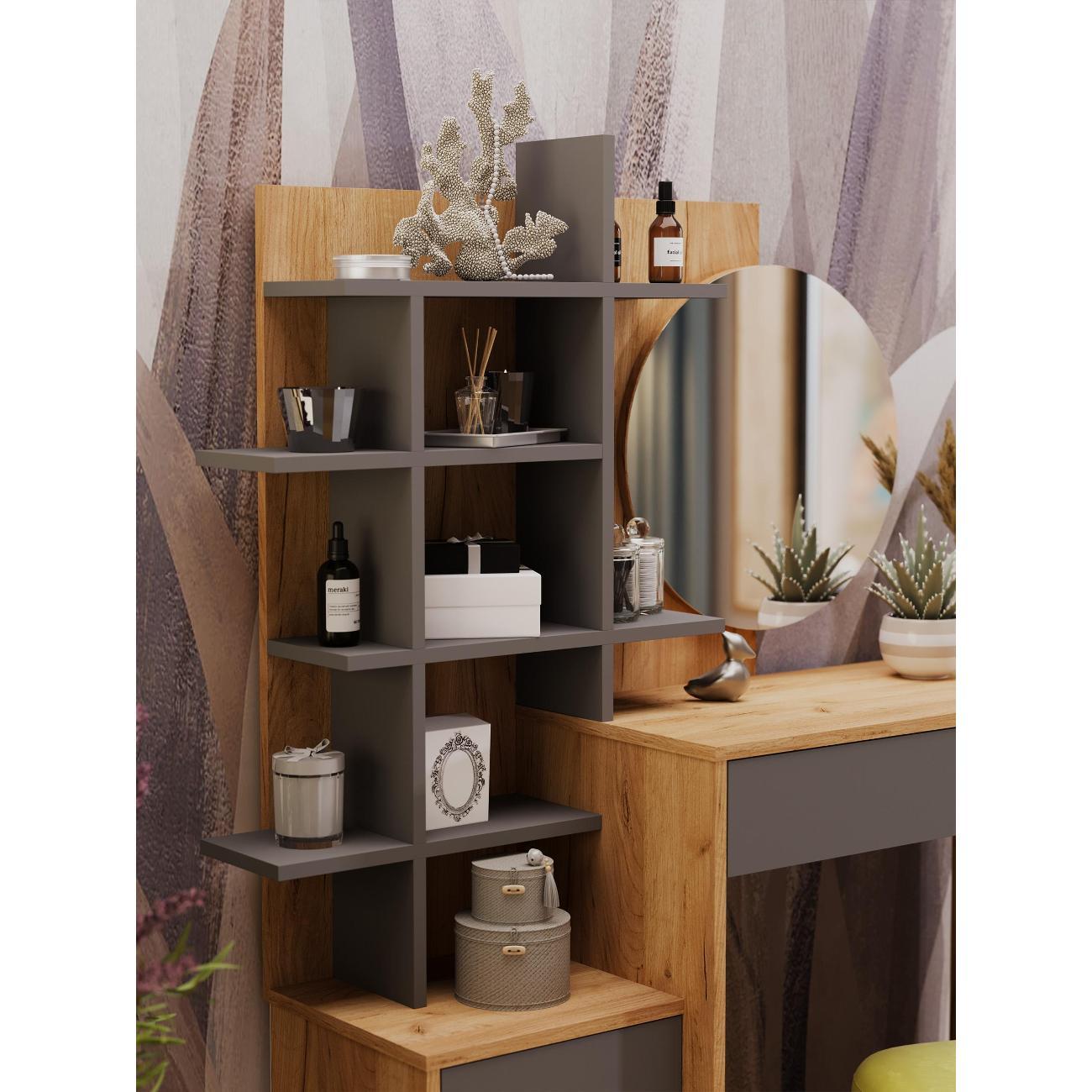 Столик туалетный Трия Туалетный столик "Голден", золотой/серый