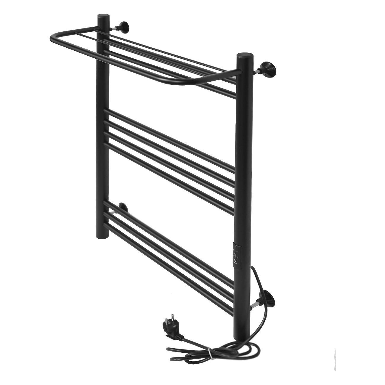 Полотенцесушитель электрический Тера Богема с полкой эл. 500х800 (диммер, черный)