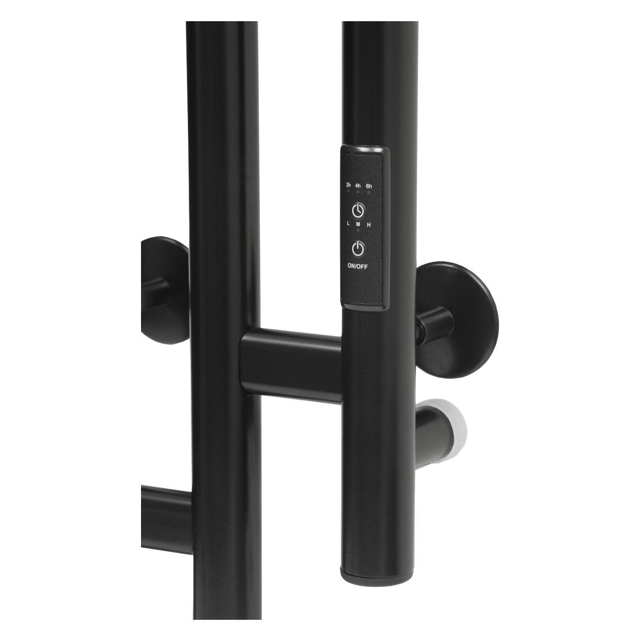 Полотенцесушитель электрический Тера Гротекс 160х1160 (диммер, унив., скр. прав.,черный)