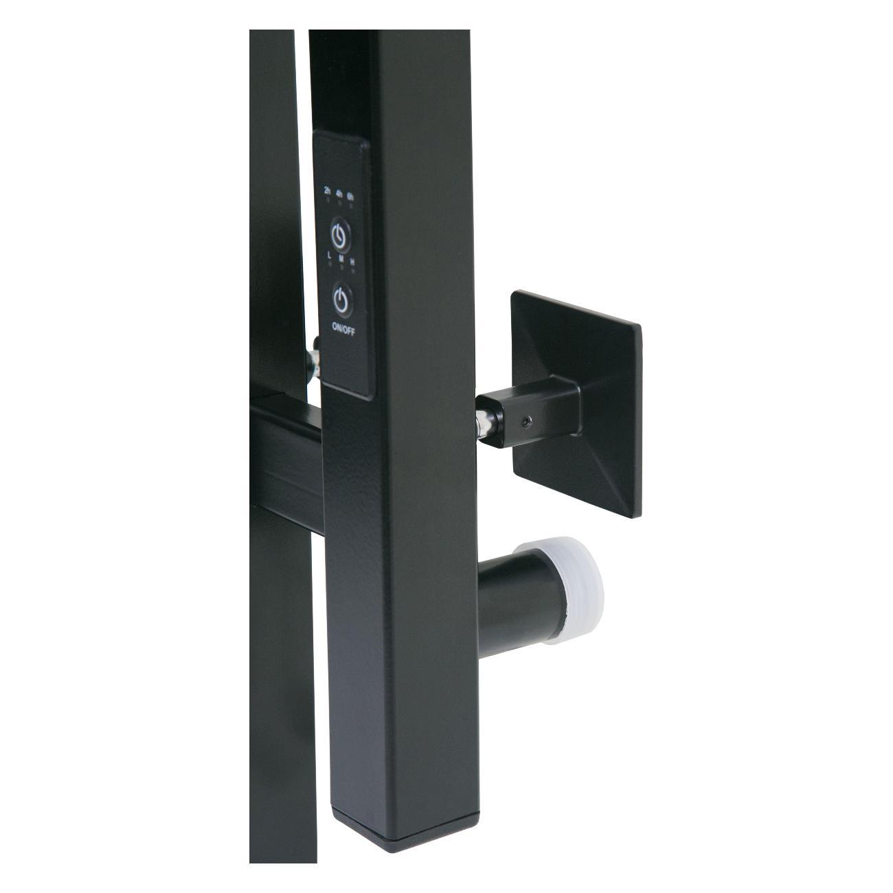 Полотенцесушитель электрический Тера Гротекс Квадро 240х1120 (диммер, унив., скр., черный)