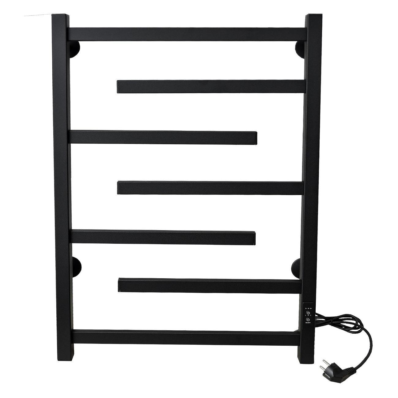 Полотенцесушитель электрический Тера Каскад 500х800 (диммер, черный, 7п)