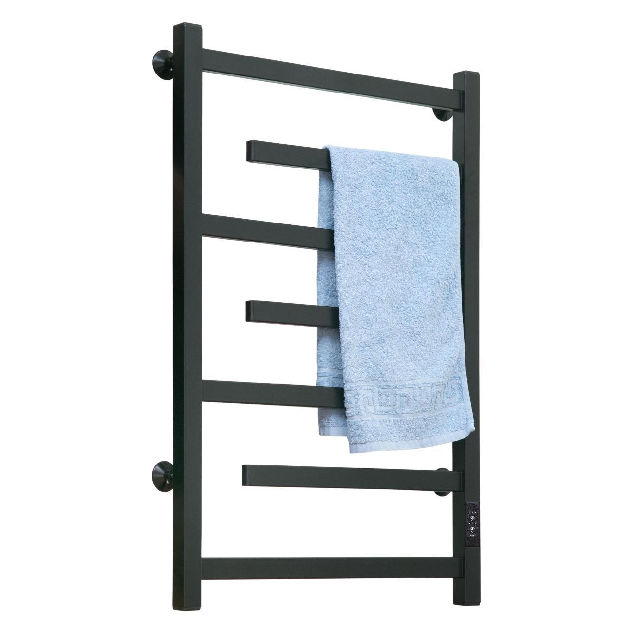 Полотенцесушитель электрический Тера Каскад 500х800 (диммер, черный, 7п)