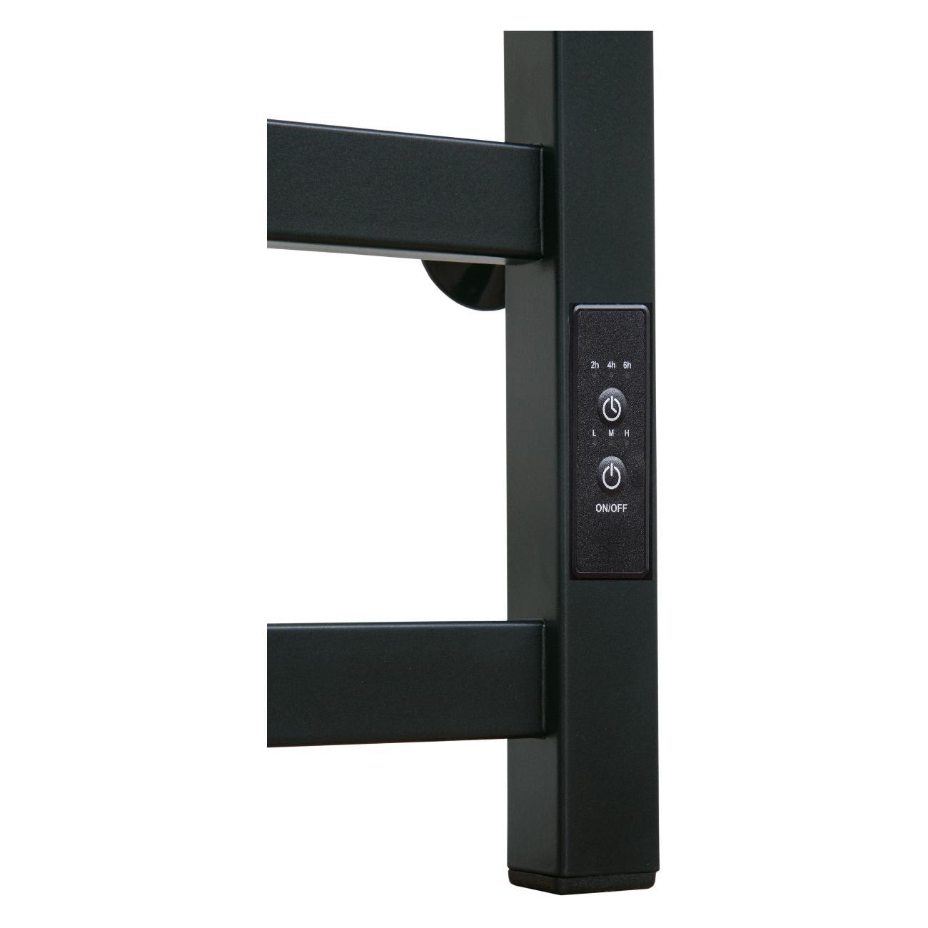 Полотенцесушитель электрический Тера Каскад 500х800 (диммер, черный, 7п)