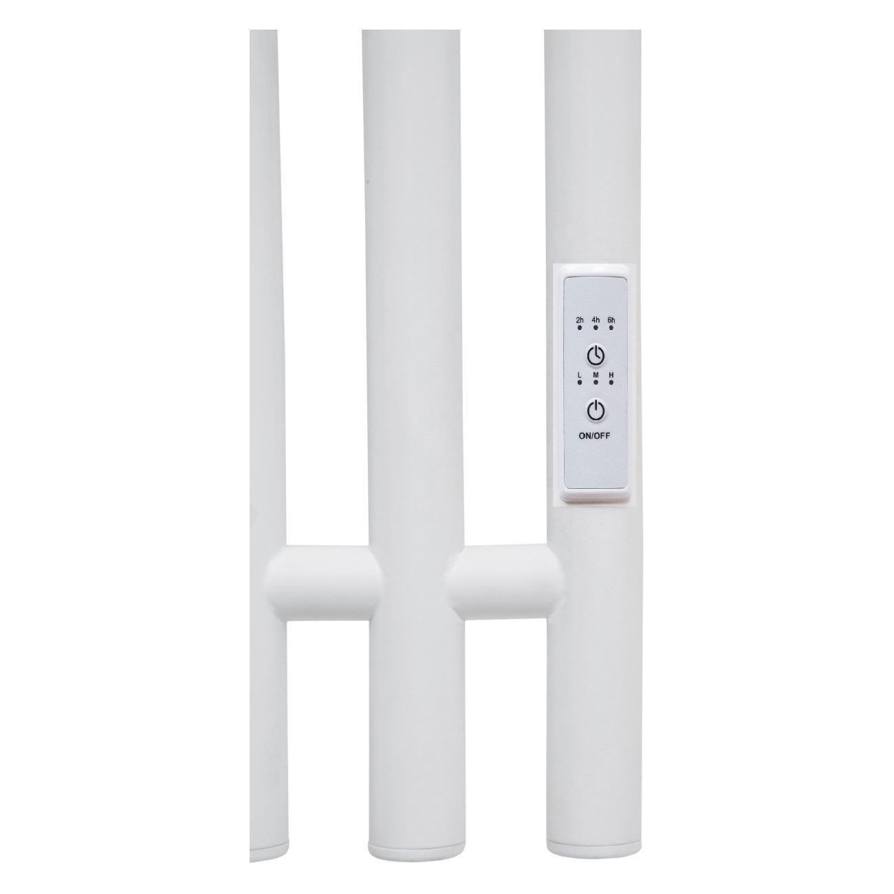 Полотенцесушитель электрический Тера Грация 150х1150 (диммер, скр.унив., 6 крючков, белый)