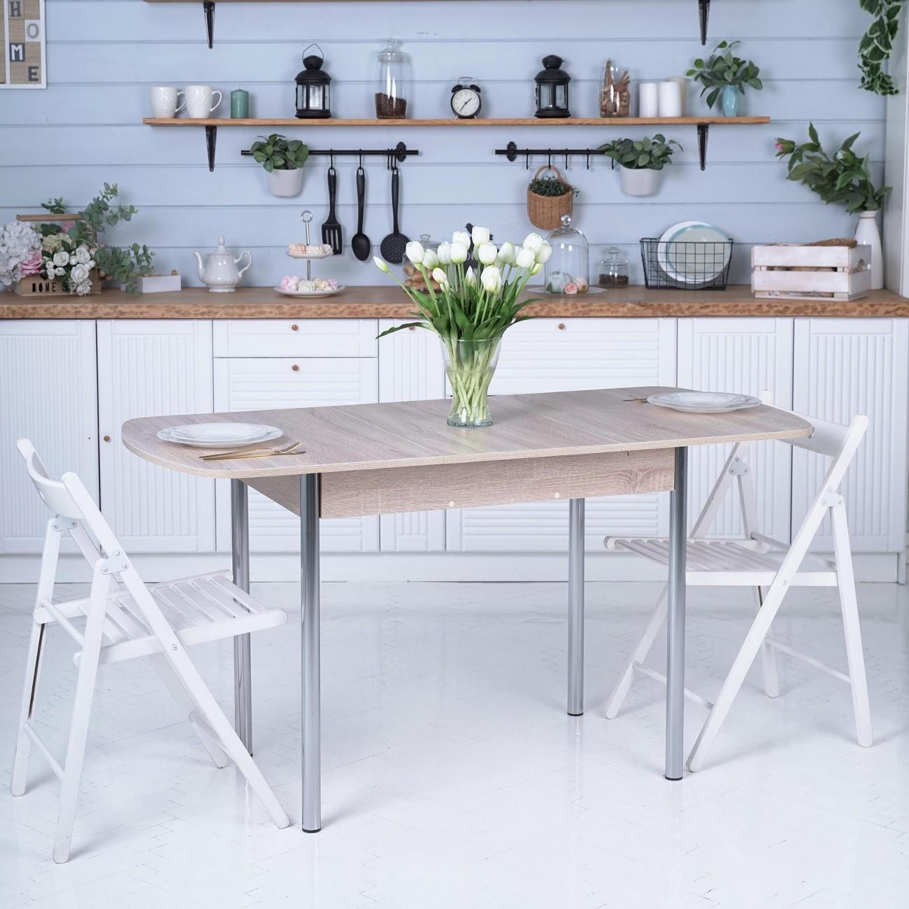 Стол обеденный Frenesie раздвижной Джаз, дуб сонома, 110/150х70х77 см.