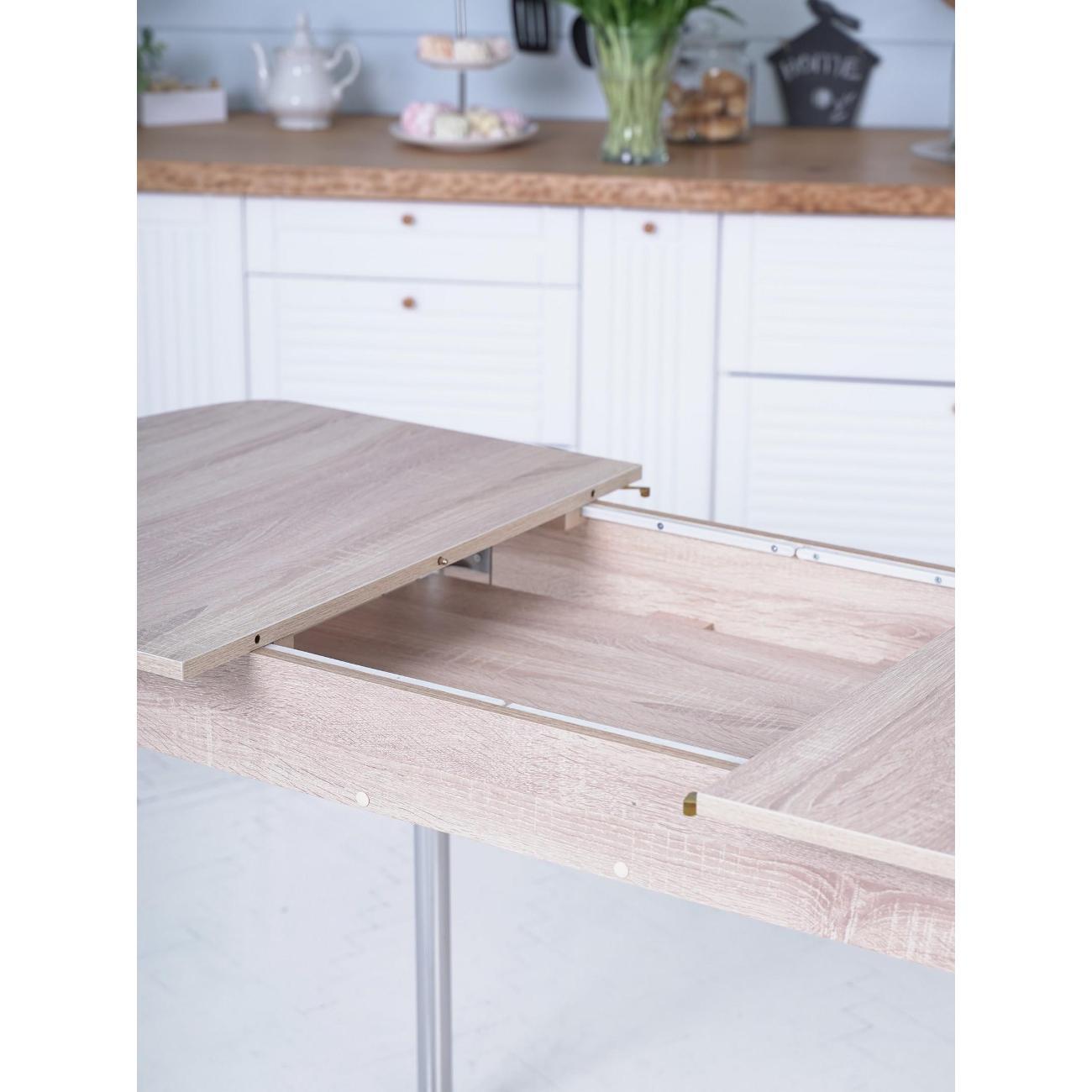 Стол обеденный Frenesie раздвижной Джаз, дуб сонома, 110/150х70х77 см.