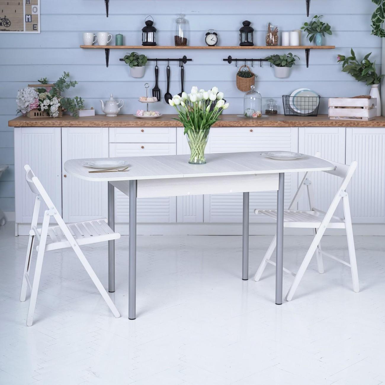 Стол обеденный Frenesie раздвижной Джаз, ясень анкор светлый, 110/150х70х77 см.