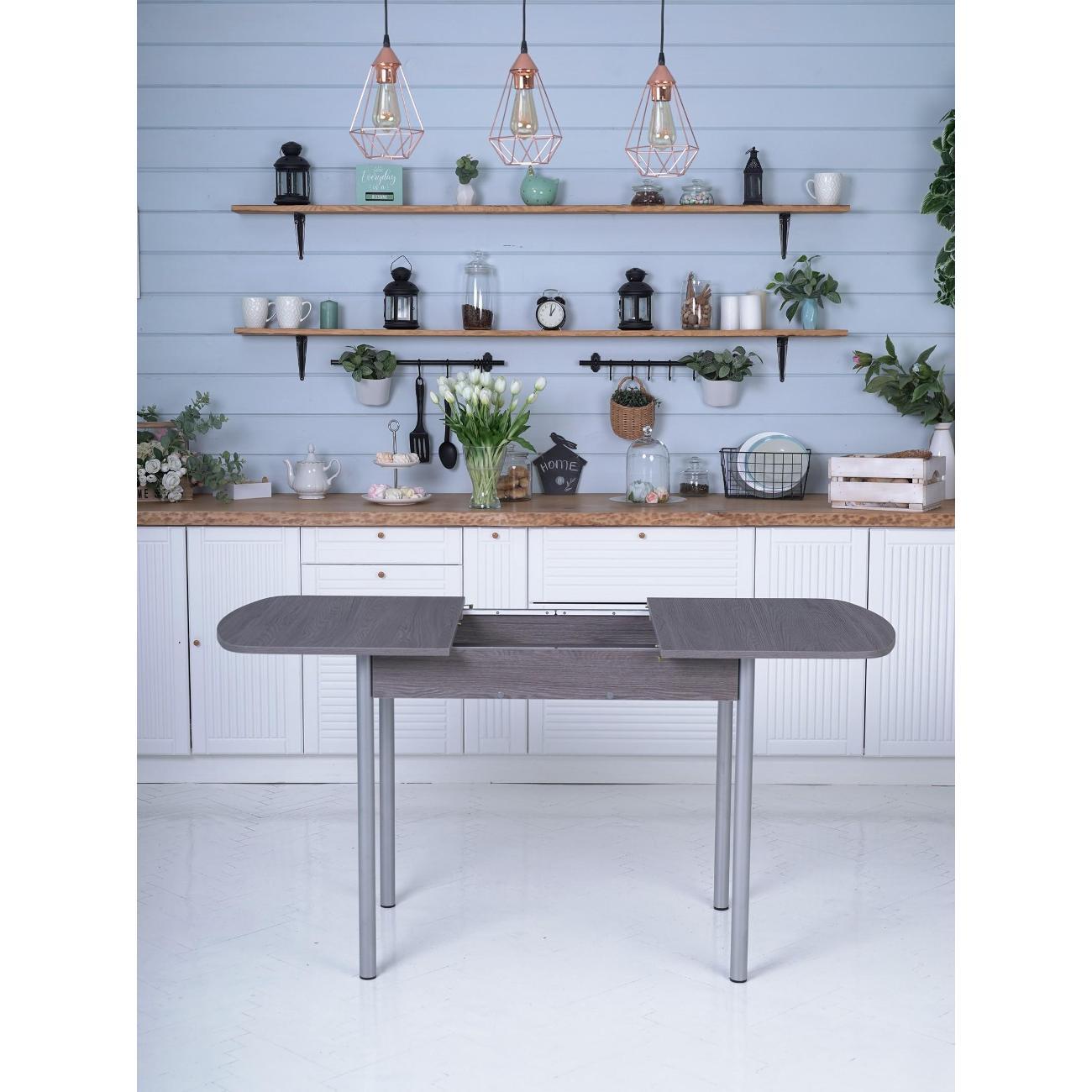 Стол обеденный Frenesie раздвижной Джаз, ясень анкор тёмный, 110/150х70х77 см.