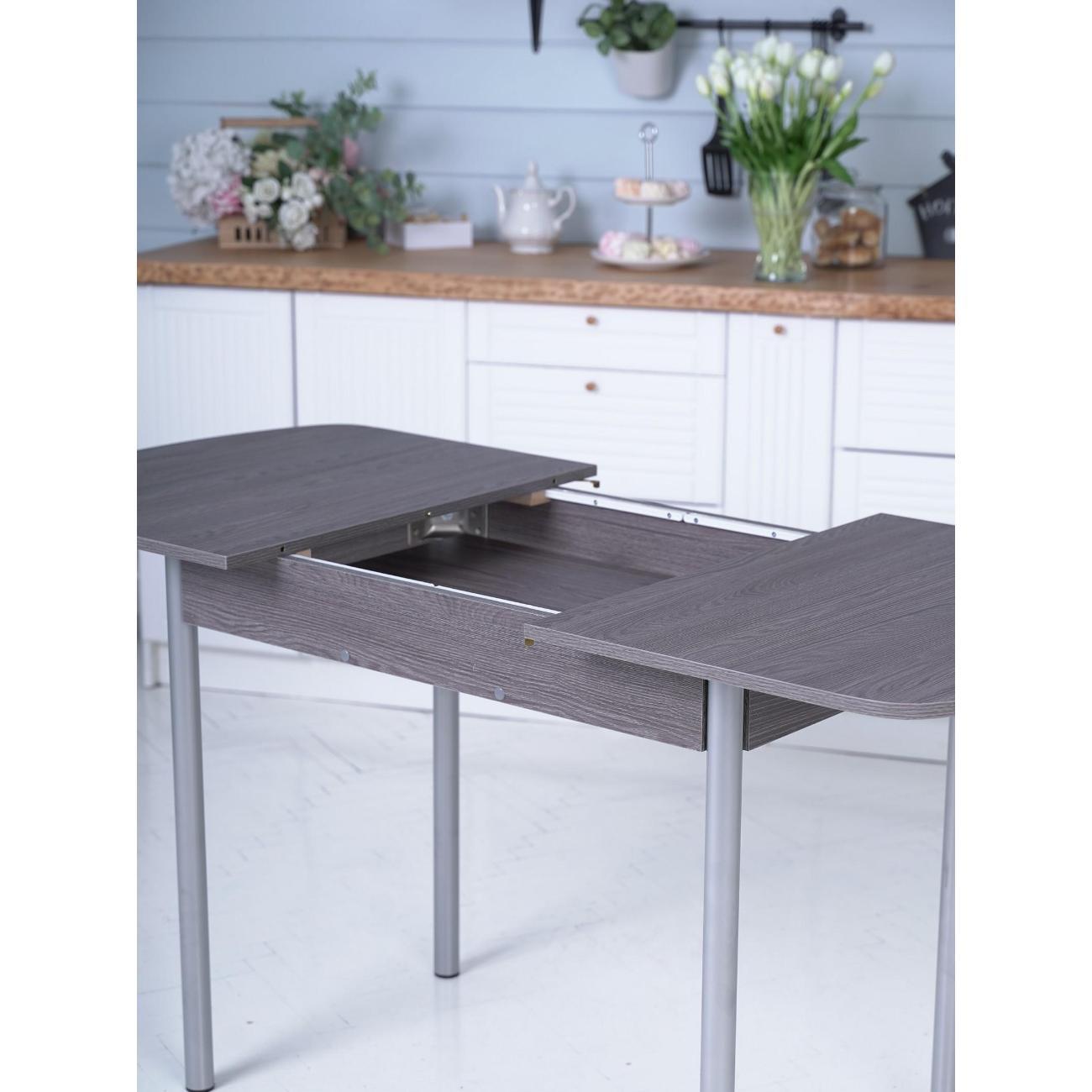 Стол обеденный Frenesie раздвижной Джаз, ясень анкор тёмный, 110/150х70х77 см.