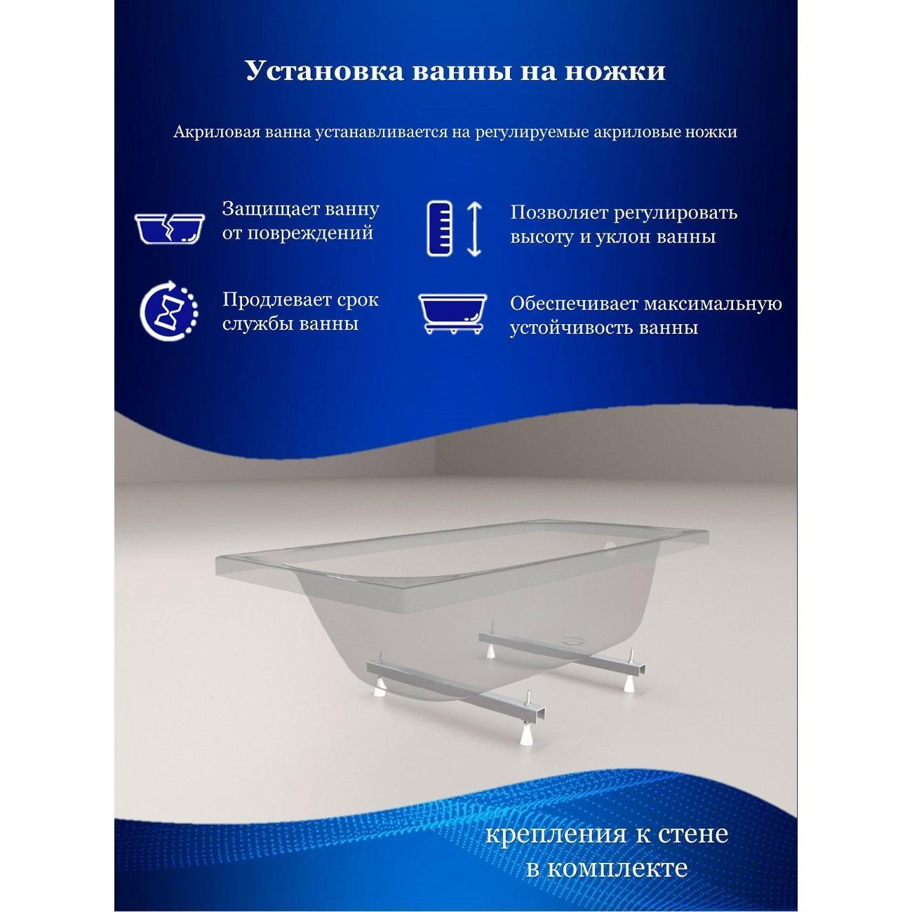 Ванна ARAGUT Акриловая Классик 110х70