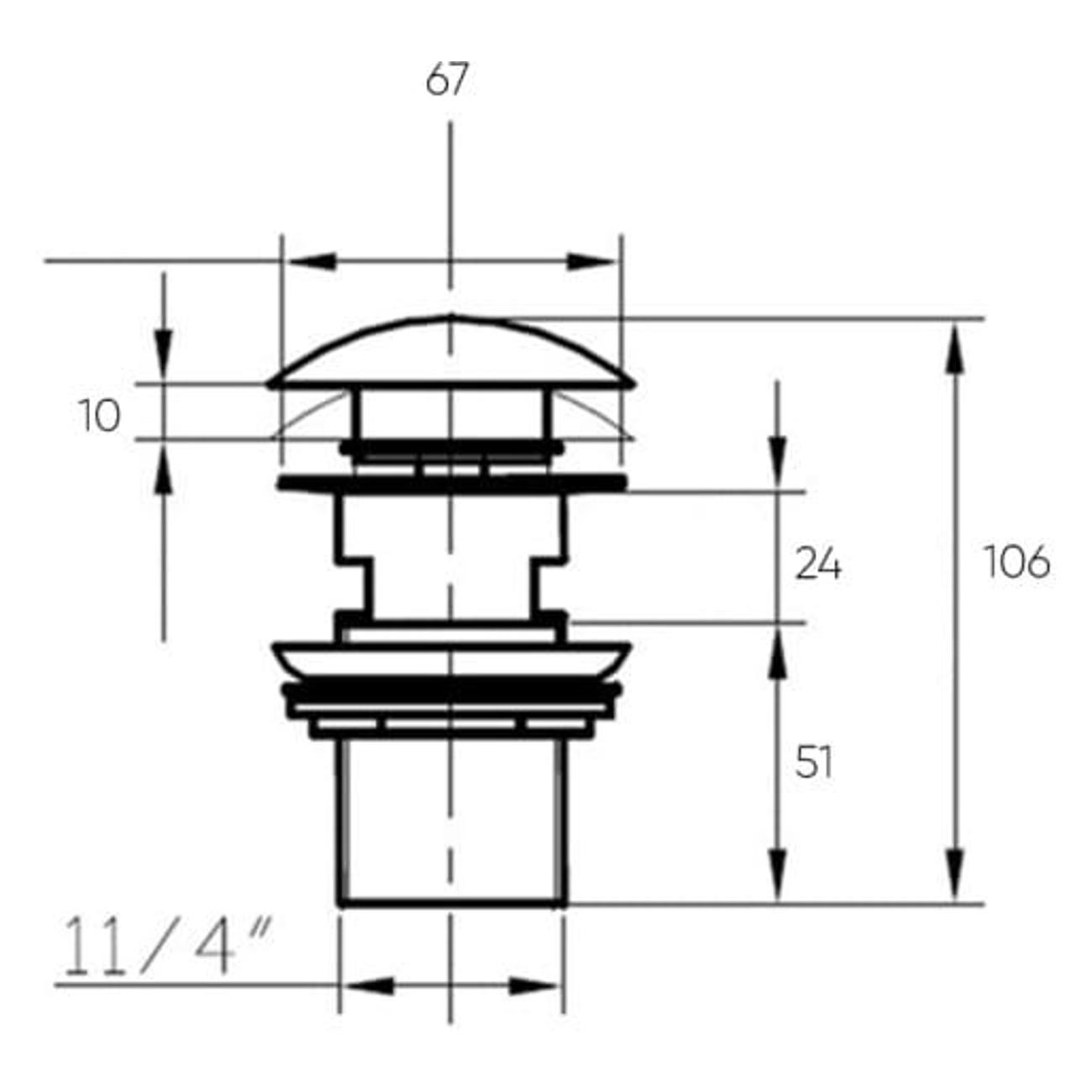 Донный клапан Bronze de Luxe 1001W