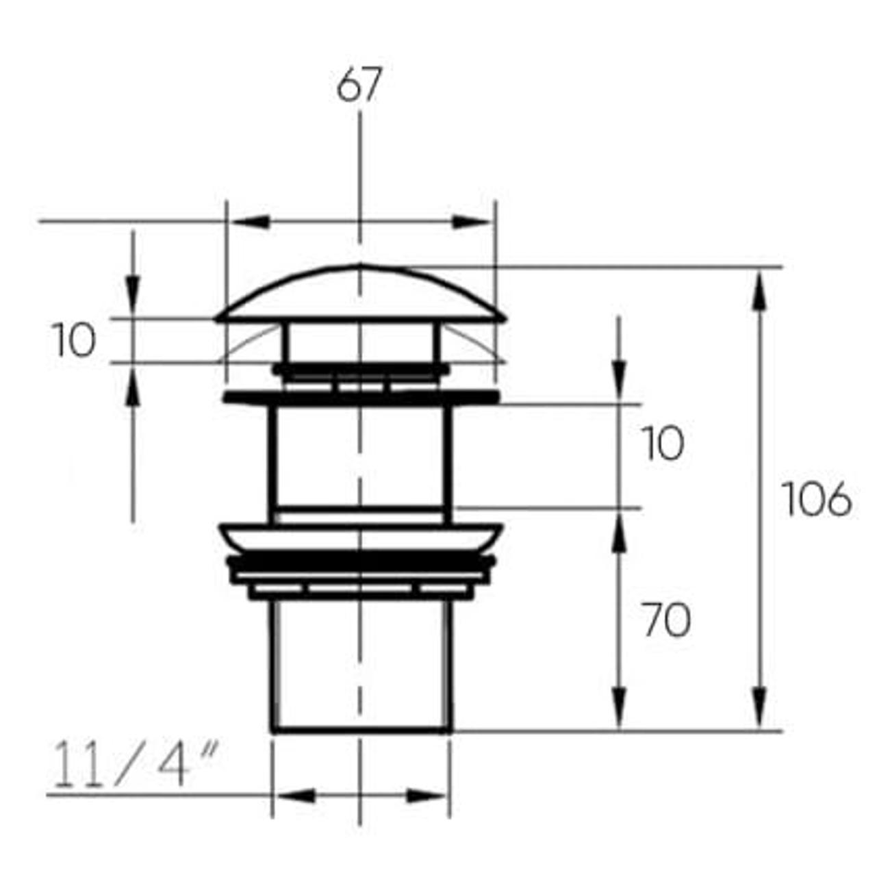 Донный клапан Bronze de Luxe 1001/1W