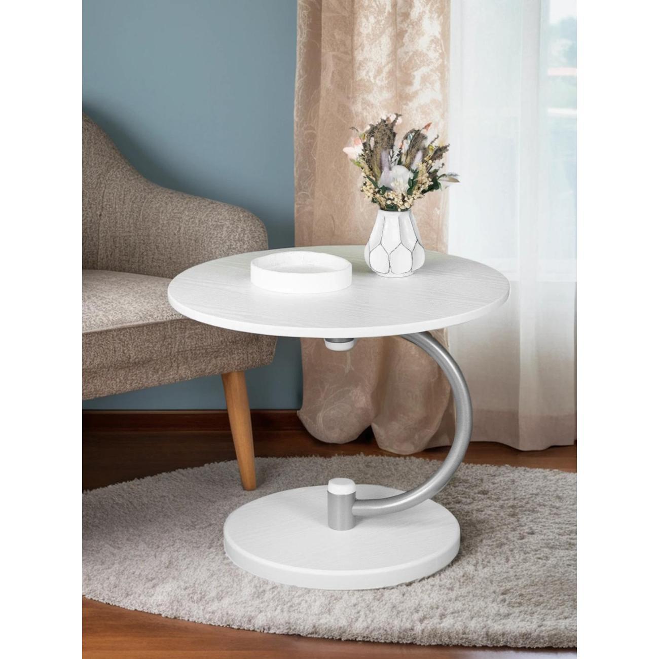 Стол журнальный Мебелик Дуэт 13 белый