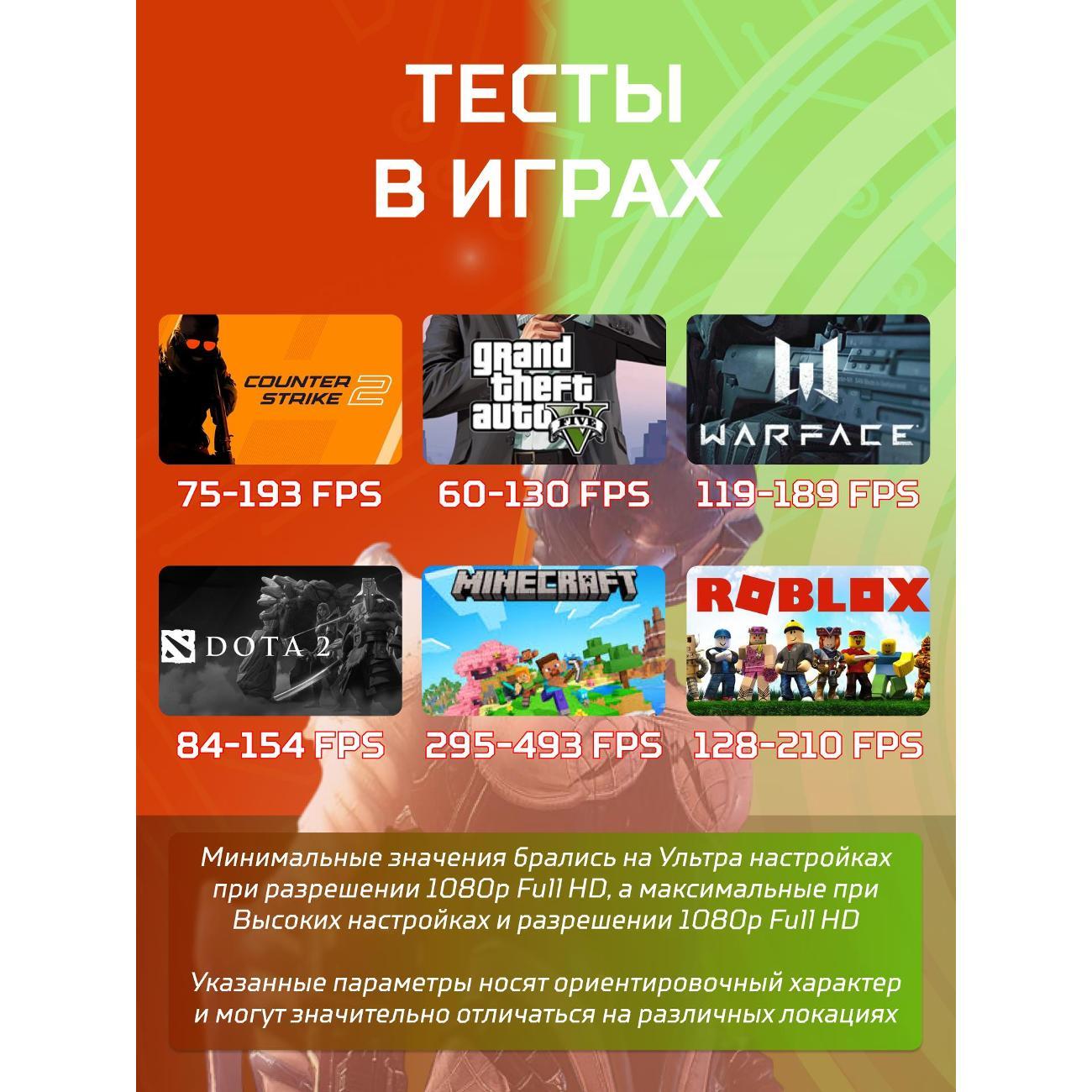 Настольный компьютер БиГ! Комп Black Dragon 1650 - W11 70v279.2p