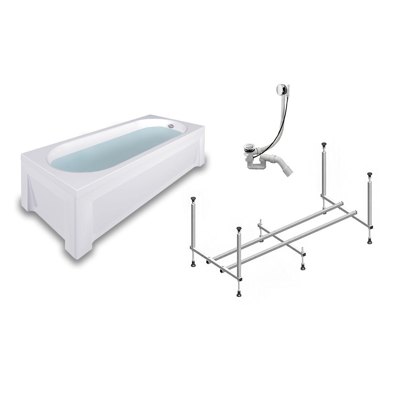 Ванна Timo Акриловая ROHA 140*70 с переливом полуавтомат на