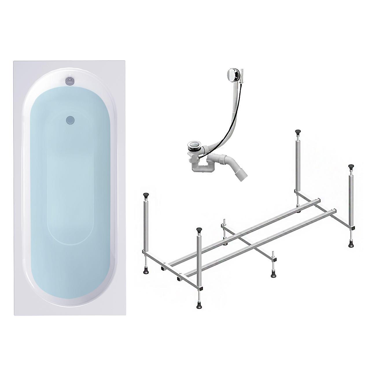 Ванна Timo Акриловая ROHA140*70 с переливом полуавтомат на к