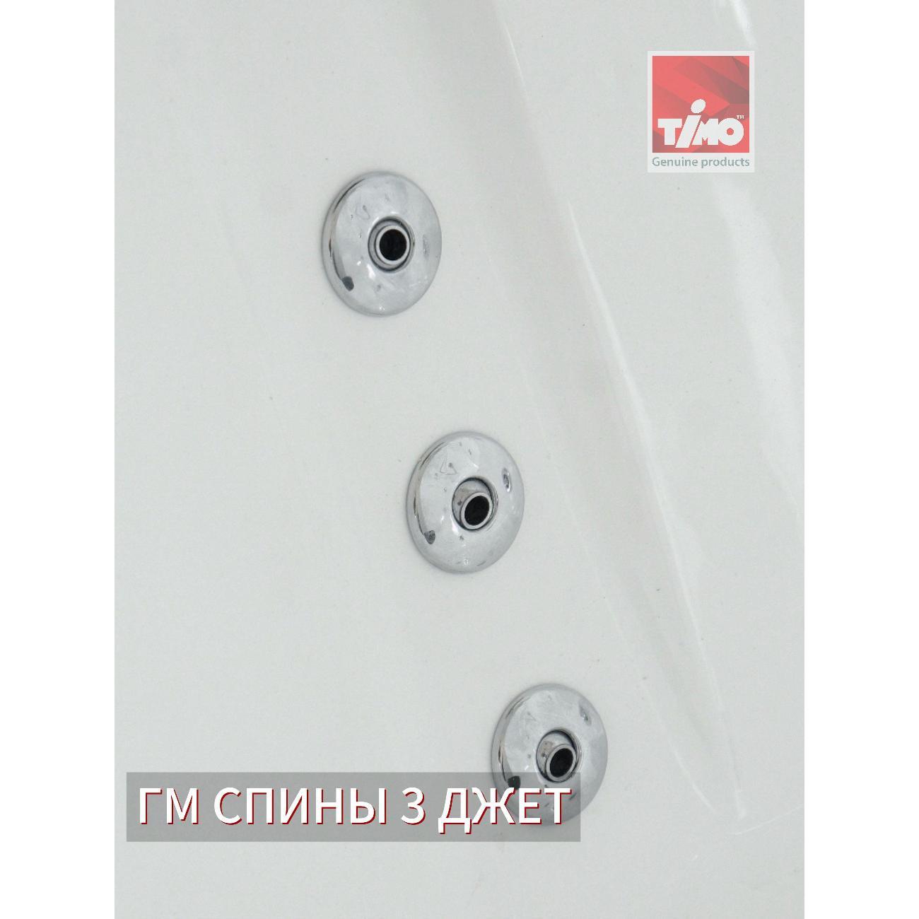 Ванна Timo Гидромассажная акриловая 6 и 3 джет RITTA1670 160*70*63 на каркасе с переливом