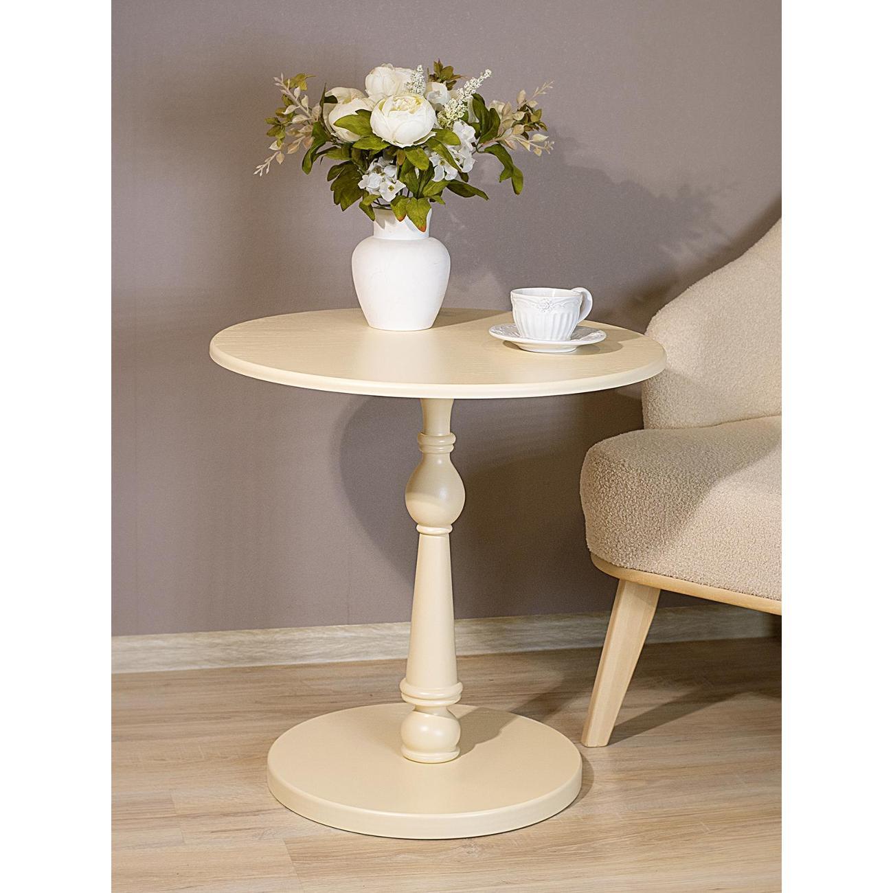 Стол журнальный Мебелик Рио 5 слоновая кость