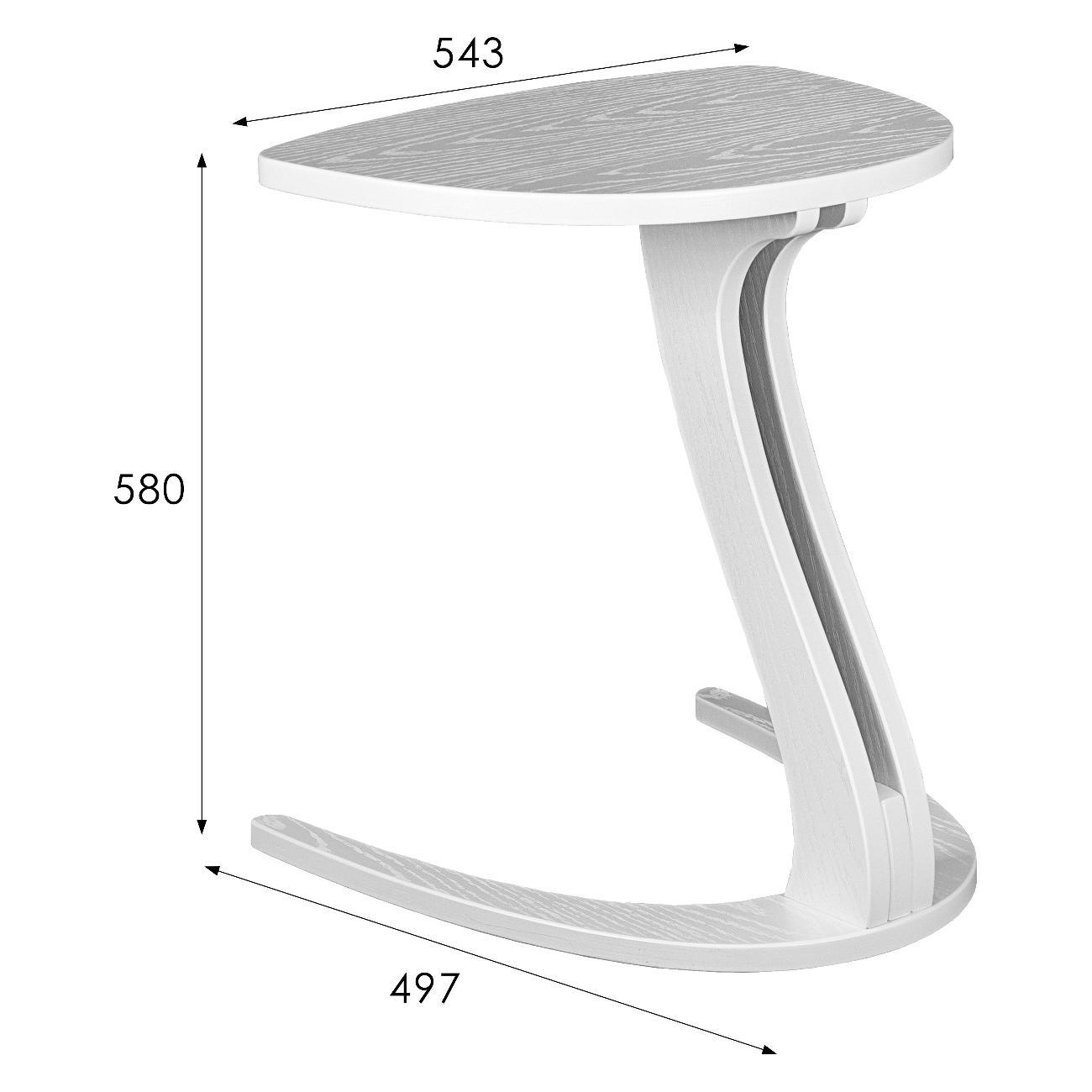Стол журнальный Мебелик Рио 6 белый