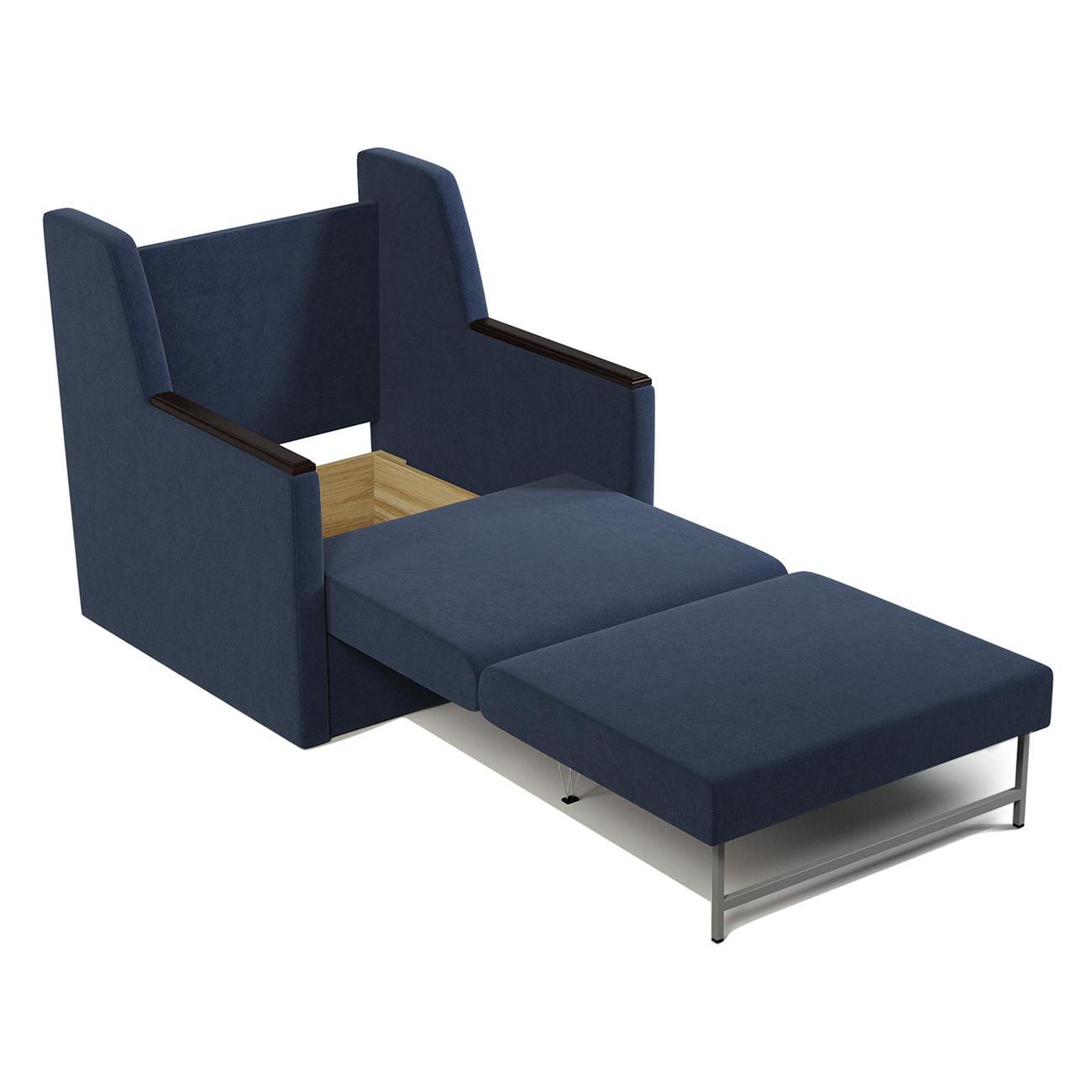 Кресло-кровать Шарм-Дизайн Классика Д раскладной велюр Ультра миднайт